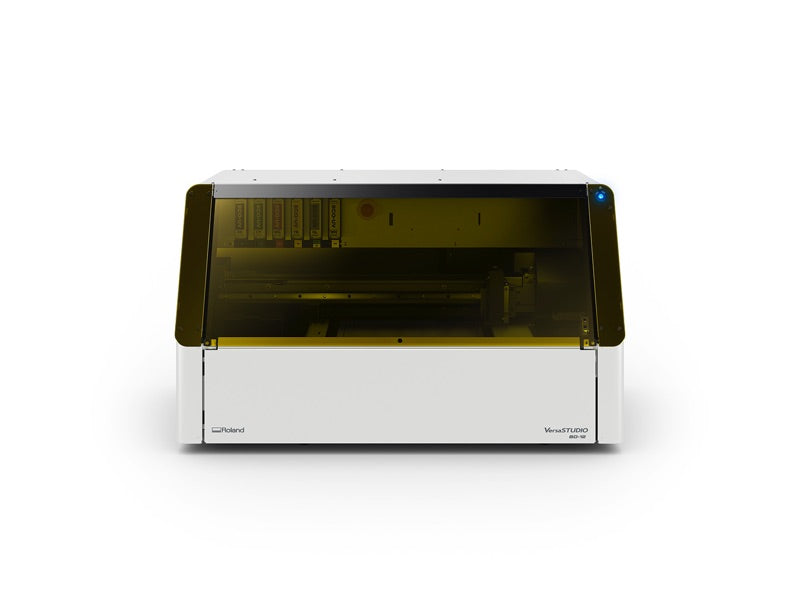 Roland VersaSTUDIO BD-12 desktop UV printer, front view