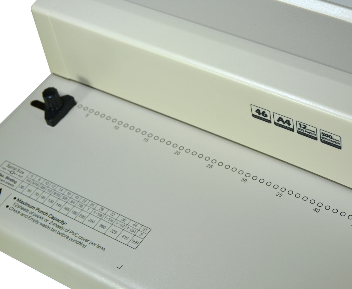 S12 Spiral Coil Binding Machine - Free box of plastic coils 6mm