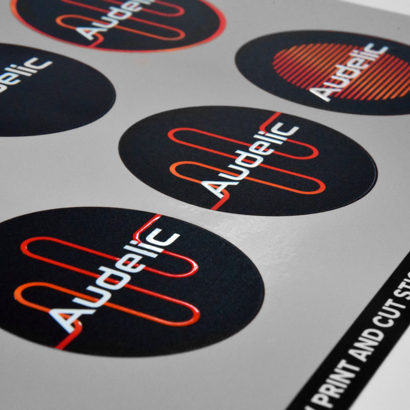 Contour-cut stickers produced on a Roland LG Series printer/cutter