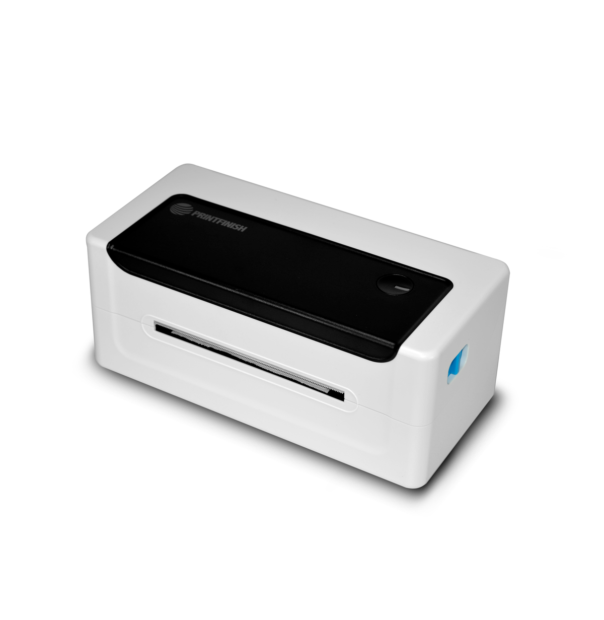 Thermal label printer, angled view