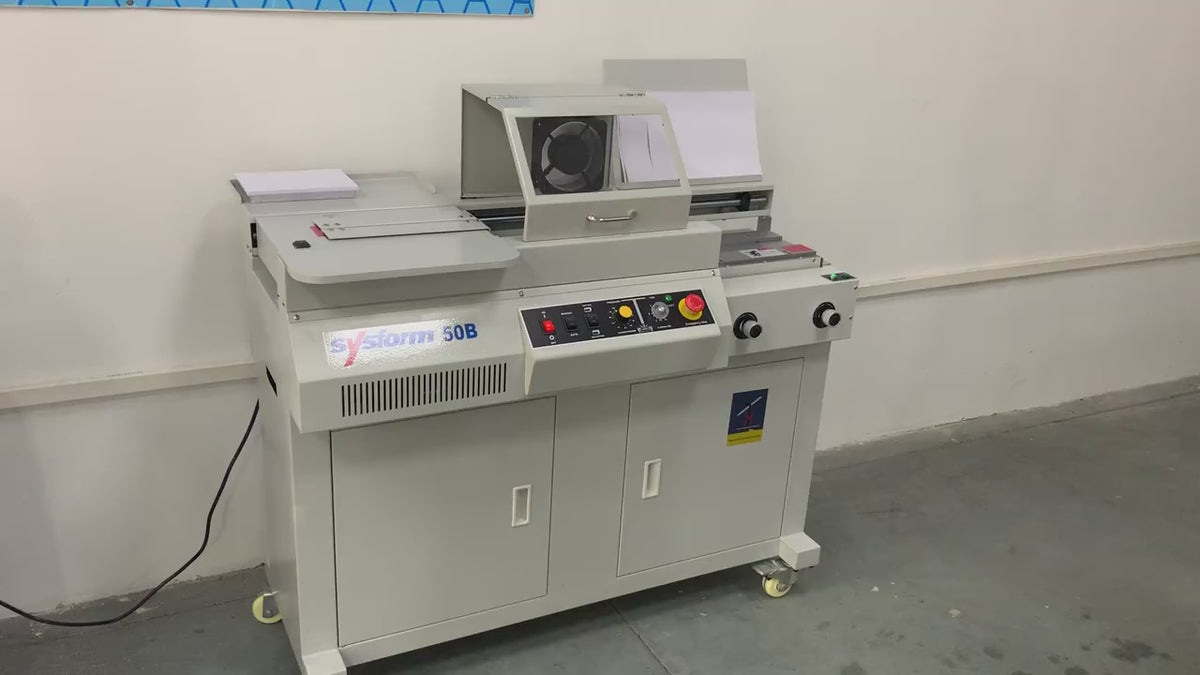 Sysform 50B perfect binder in operation