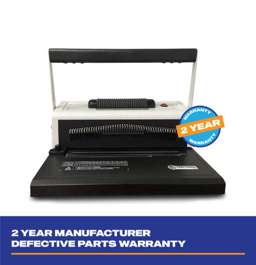 2-year-manufacturer-warranty-s25a-coilbind-coil-punch--binding-machine--with-electric-coil-inserter--professionally-bind-presentations-and-documents--free-crimper-free-box-of-100-plastic-coils--spiral-binding-machine-by-printfinish