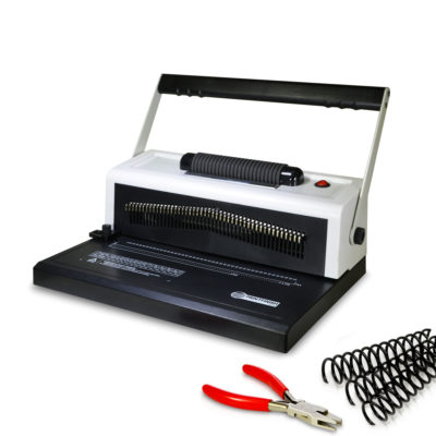 s25a-coilbind-coil-punch--binding-machine--with-electric-coil-inserter--professionally-bind-presentations-and-documents--free-crimper-free-box-of-100-plastic-coils--spiral-binding-machine-by-printfinish