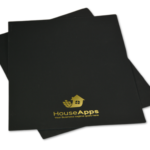 Leatherette Foil Printed Covers Rounded Corners - Add Your Logo - 11 3/4 x 11 1/4 Inches