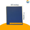 8.5 x 11 Blue Leatherette Paper Covers with Rounded Corners