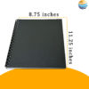 8.75 x 11.25 in Black Leatherette Paper Covers with Rounded Corners