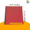 8.75 x 11.25 in Red Leatherette Paper Covers with Rounded Corners