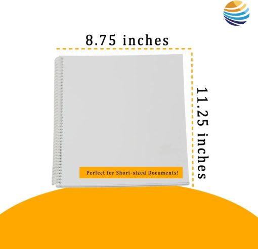 8.75 x 11.25 in White Leatherette Paper Covers with Rounded Corners