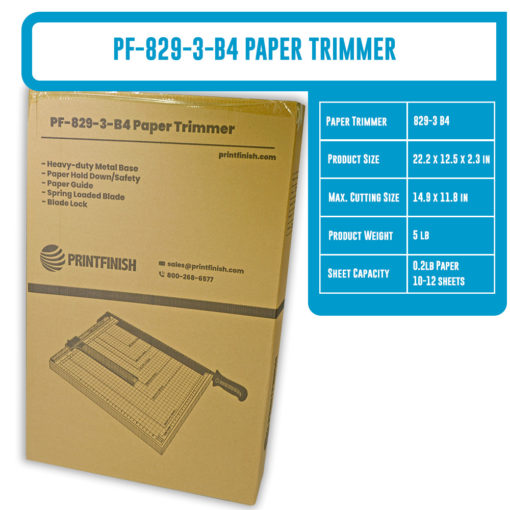 Manual Paper Trimmer Model 829-3 B4 (14.9″ x 11.8″) Guillotine Cutter –  Printer's Parts & Equipment -USA